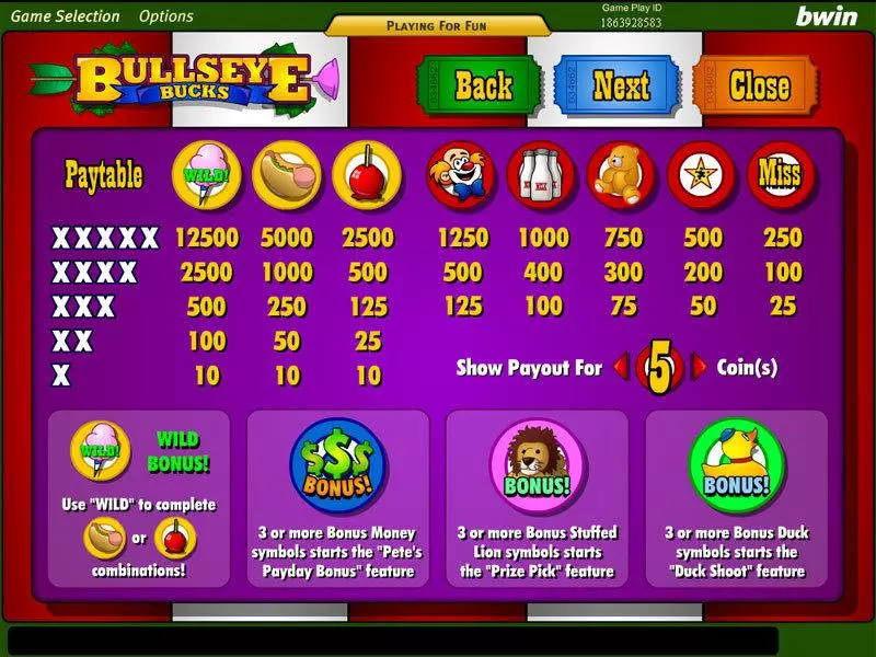 Bulls Eye Bucks Free Casino Slot  with, delSecond Screen Game