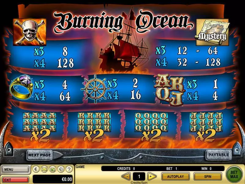 Burning Ocean Free Casino Slot  with, delFree Spins