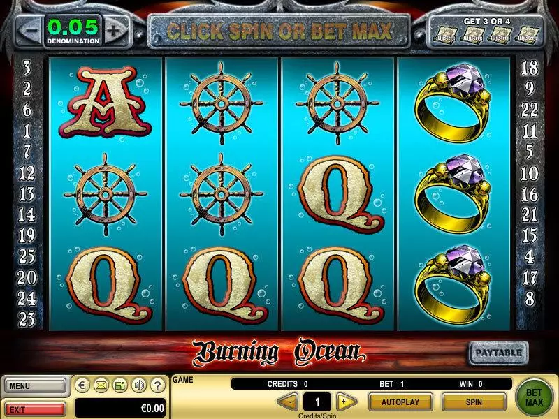 Burning Ocean Free Casino Slot  with, delFree Spins