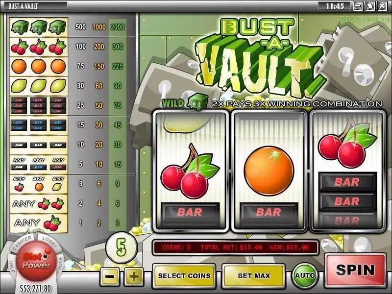 Bust-A-Vault Free Casino Slot 