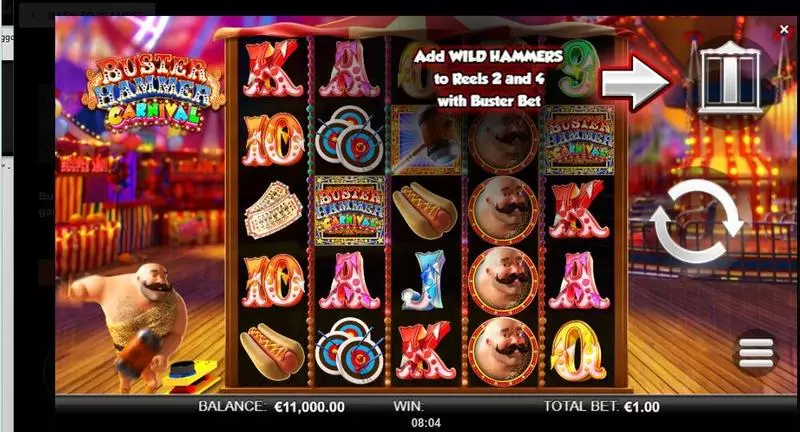 Buster Hammer Carnival Free Casino Slot  with, delWild Striker