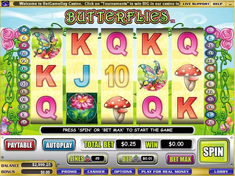 Butterflies Free Casino Slot  with, delFree Spins