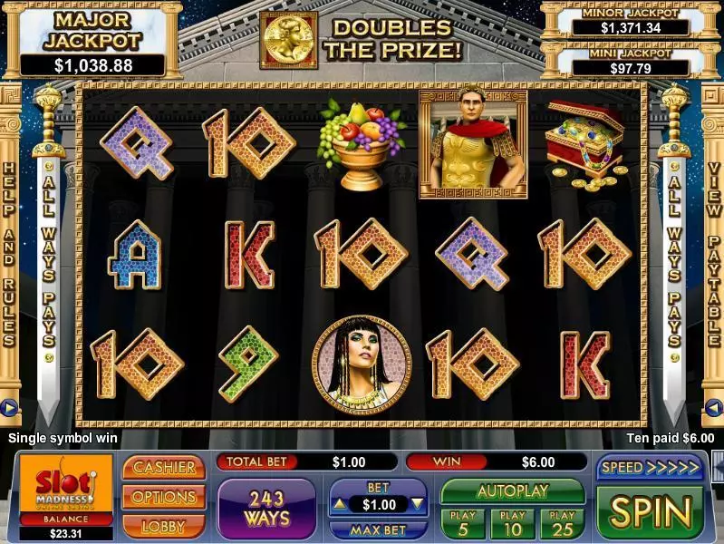 Caesar's Treasure Free Casino Slot  with, delFree Spins
