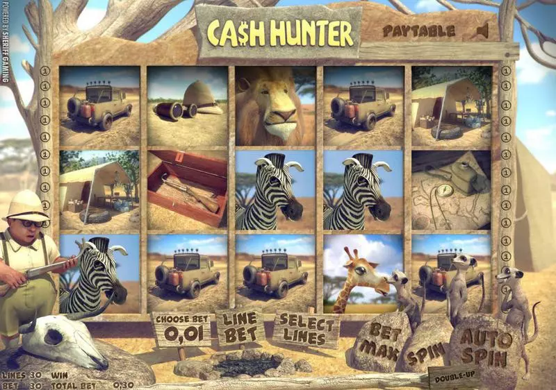 Ca$h Hunter Free Casino Slot  with, delFree Spins