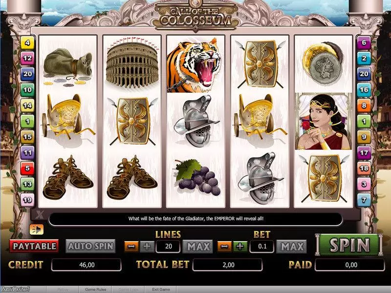Call of the Colosseum Free Casino Slot  with, delFree Spins