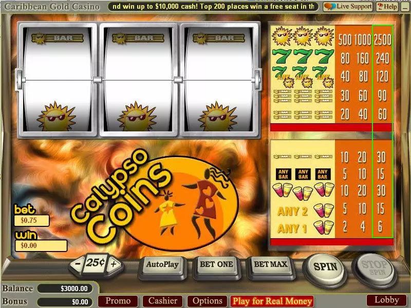 Calypso Coins Free Casino Slot 