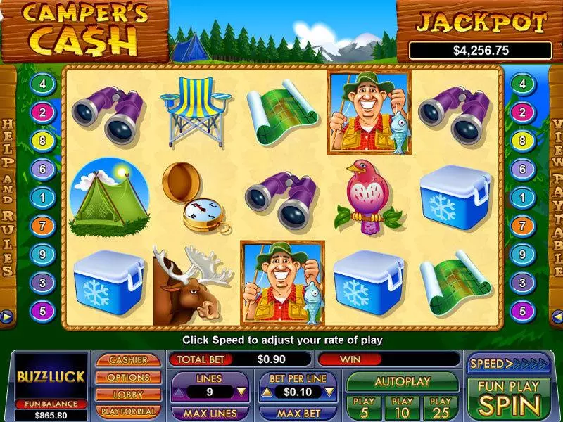 Camper's Cash Free Casino Slot  with, delFree Spins