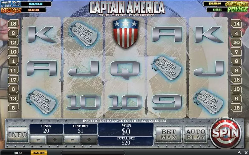 Captain America - The First Avenger Free Casino Slot  with, delFree Spins