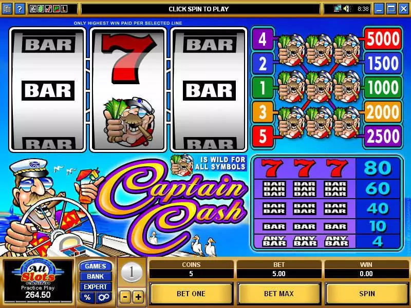 Captain Cash Free Casino Slot 