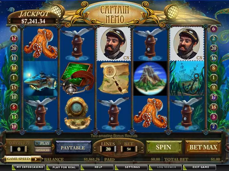 Captain Nemo Free Casino Slot  with, delJackpot bonus game