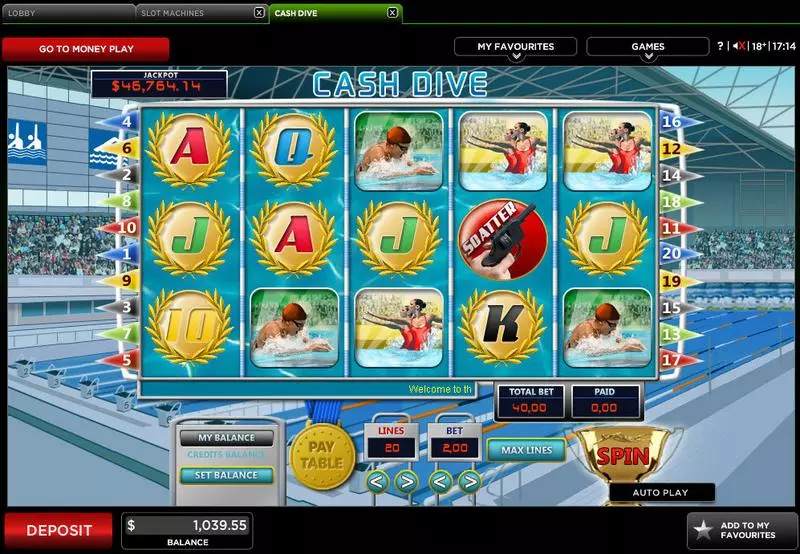 Cash Dive Free Casino Slot  with, delSecond Screen Game
