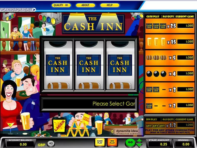 Cash Inn 1 Line Free Casino Slot  with, delFree Spins