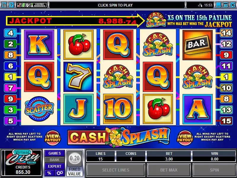 Cash Splash 5-Reels Free Casino Slot 