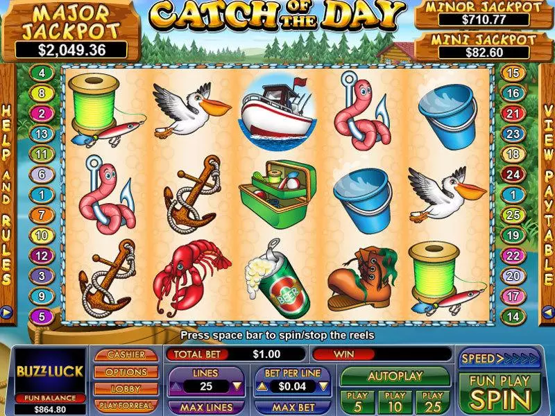 Catch Of The Day Free Casino Slot  with, delFree Spins