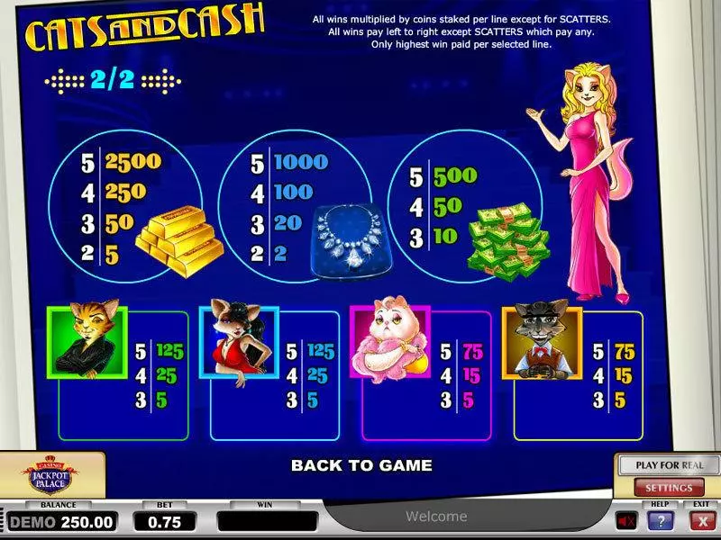 Cats & Cash Free Casino Slot  with, delSecond Screen Game