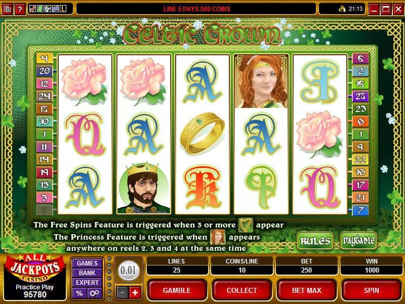 Celtic Crown Free Casino Slot  with, delFree Spins