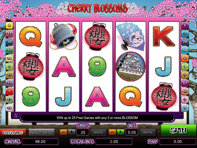 Cherry Blossoms Free Casino Slot  with, delFree Spins
