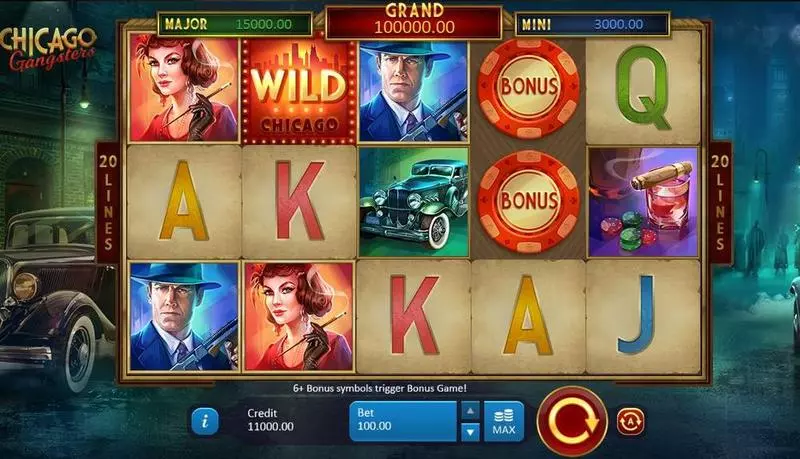 Chicago Gangsters Free Casino Slot  with, delRe-Spin