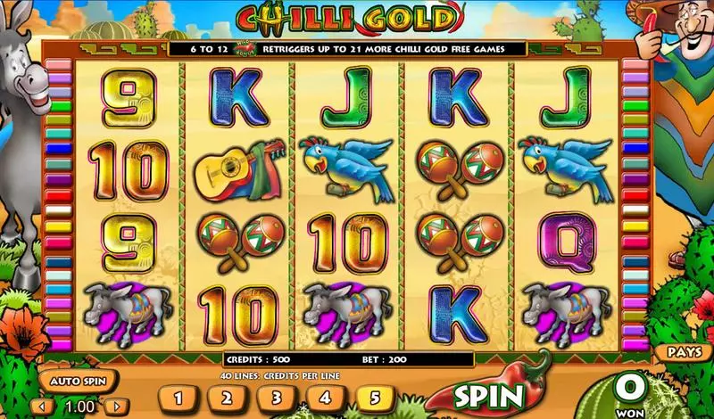 Chilli Gold Free Casino Slot  with, delFree Spins
