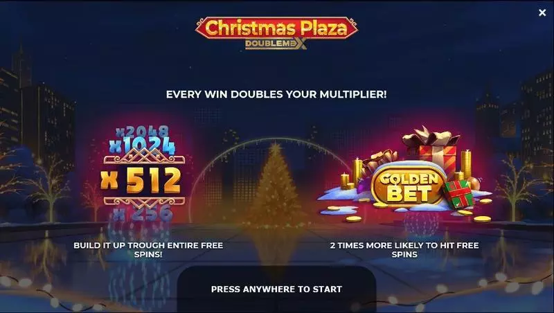 Christmas Plaza DoubleMax Free Casino Slot  with, delFree Spins