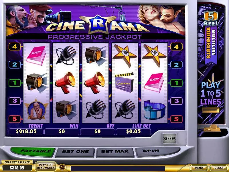 Cinerama Free Casino Slot  with, delSecond Screen Game