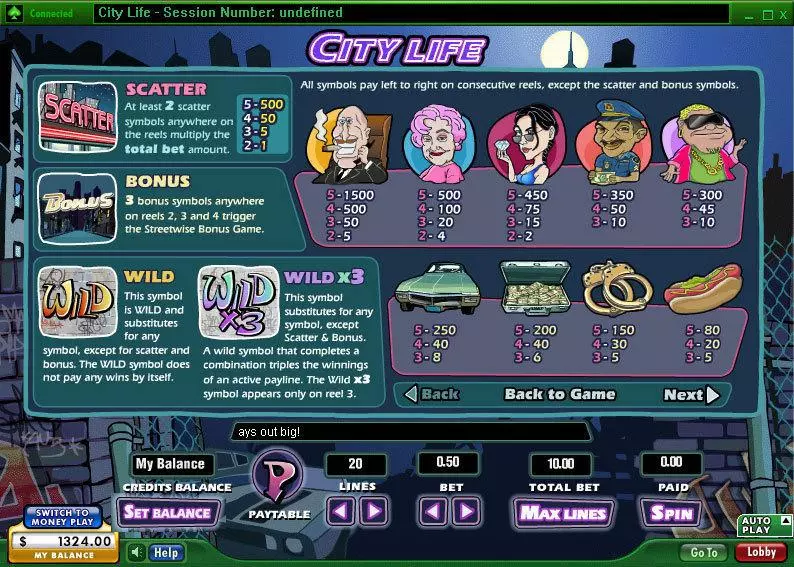 City Life Free Casino Slot  with, delSecond Screen Game
