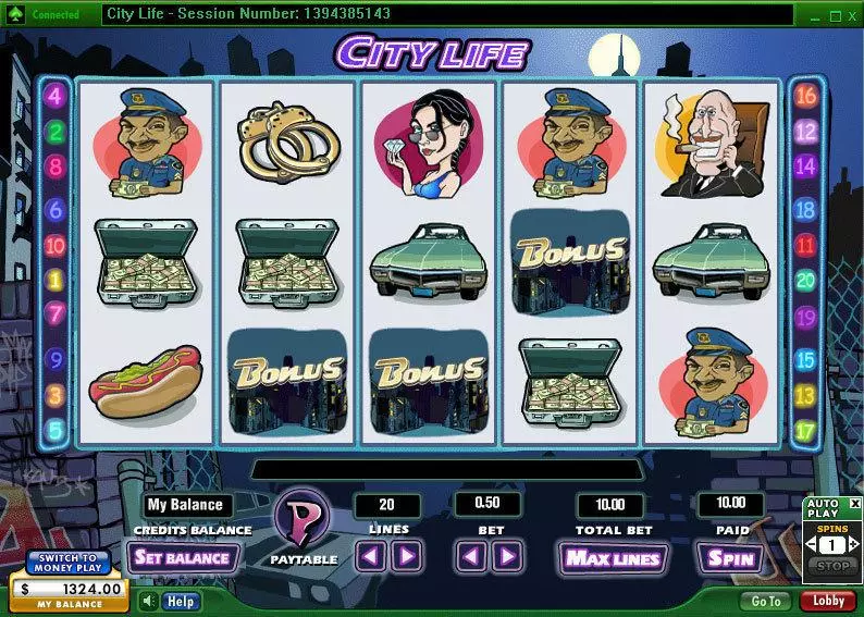 City Life Free Casino Slot  with, delSecond Screen Game