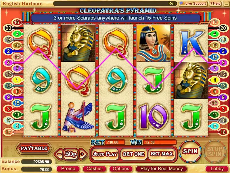 Cleopatra's Pyramid Free Casino Slot  with, delFree Spins