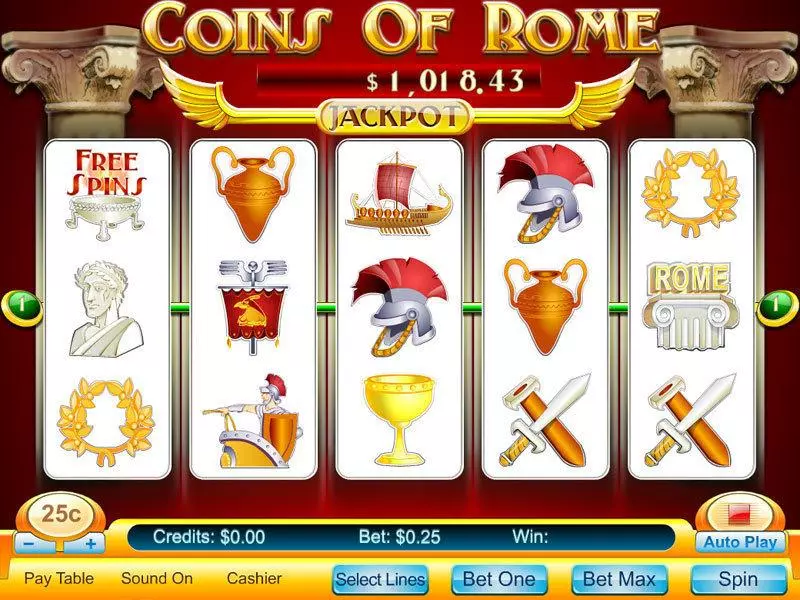 Coins Of Rome Free Casino Slot  with, delFree Spins