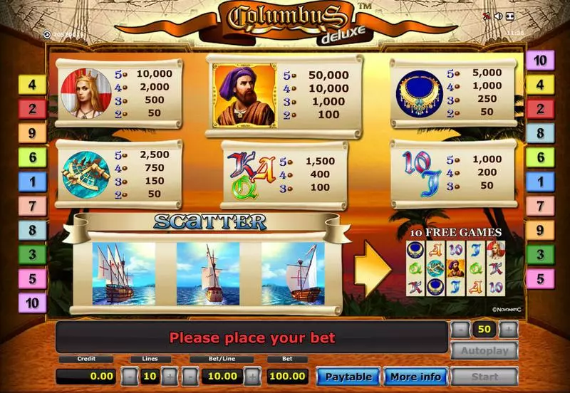 Columbus - Deluxe Free Casino Slot  with, delFree Spins