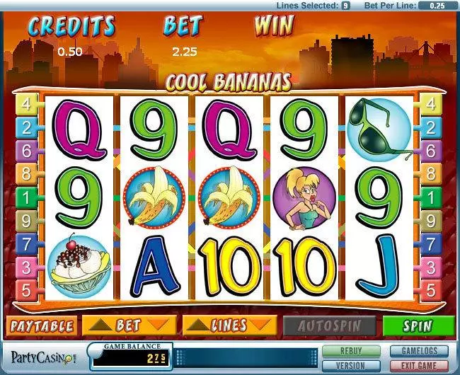 Cool Bananas Free Casino Slot  with, delSecond Screen Game
