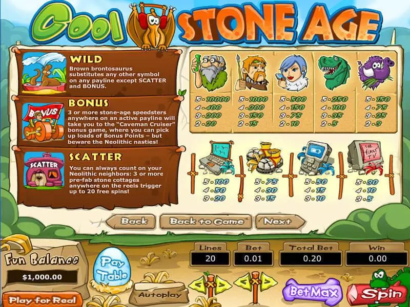 Cool Stone Age Free Casino Slot  with, delFree Spins