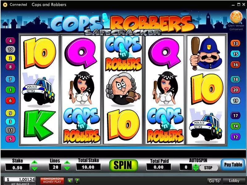 Cops and Robbers Safe Cracker Free Casino Slot  with, delFree Spins