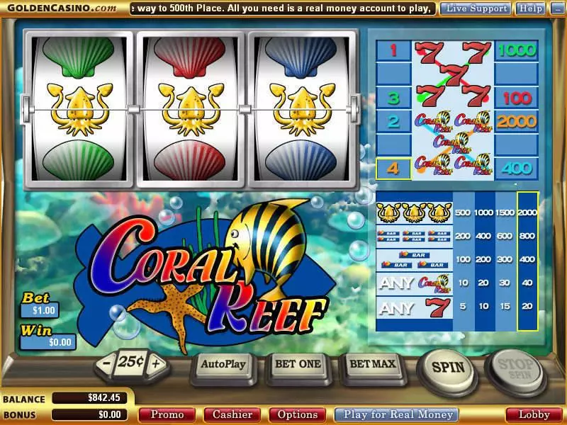 Coral Reef Free Casino Slot 