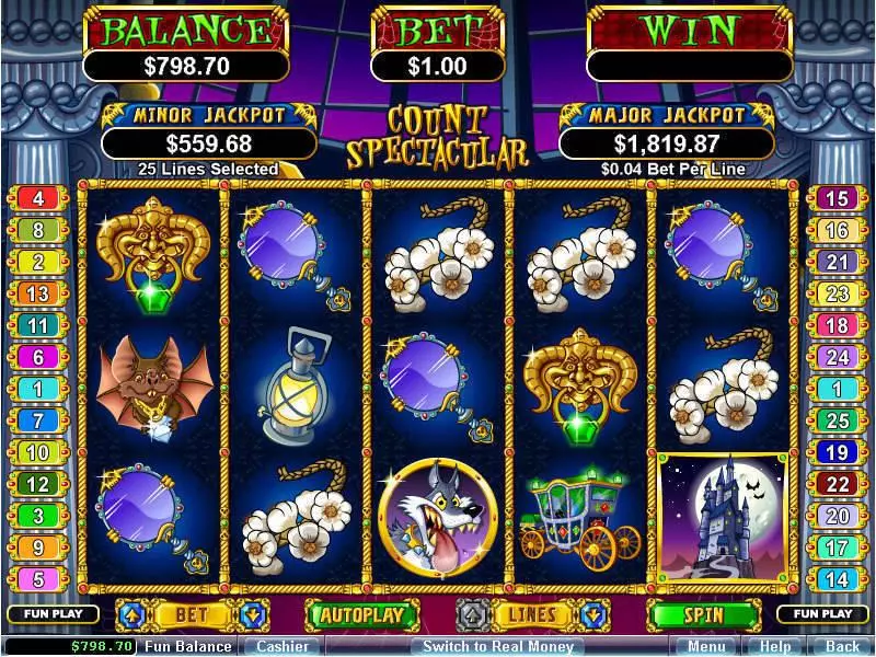 Count Spectacular Free Casino Slot  with, delFree Spins