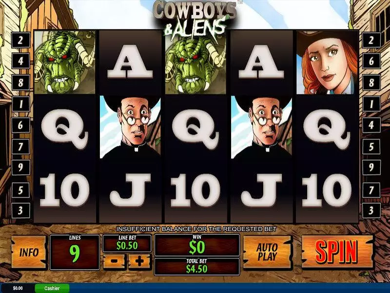Cowboys and Aliens Free Casino Slot  with, delFree Spins
