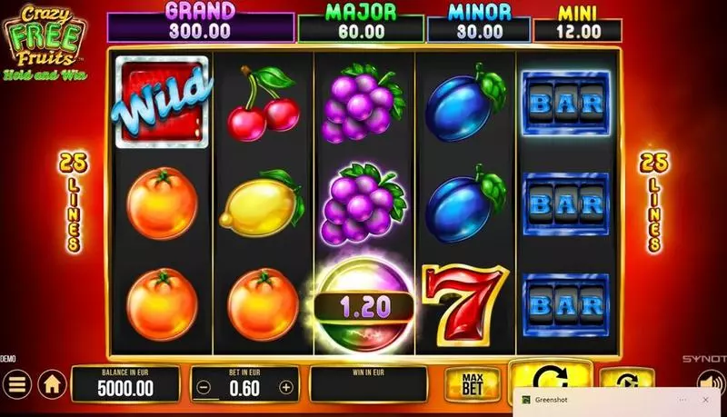 Crazy Free Fruits Free Casino Slot  with, delFree Spins