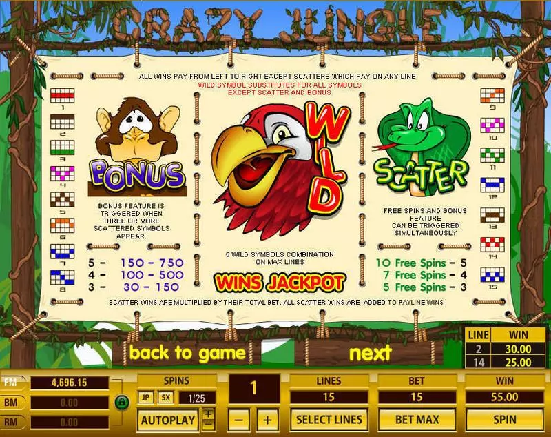 Crazy Jungle Free Casino Slot  with, delFree Spins