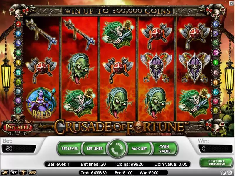 Crusaders of Fortune Free Casino Slot  with, delFree Spins