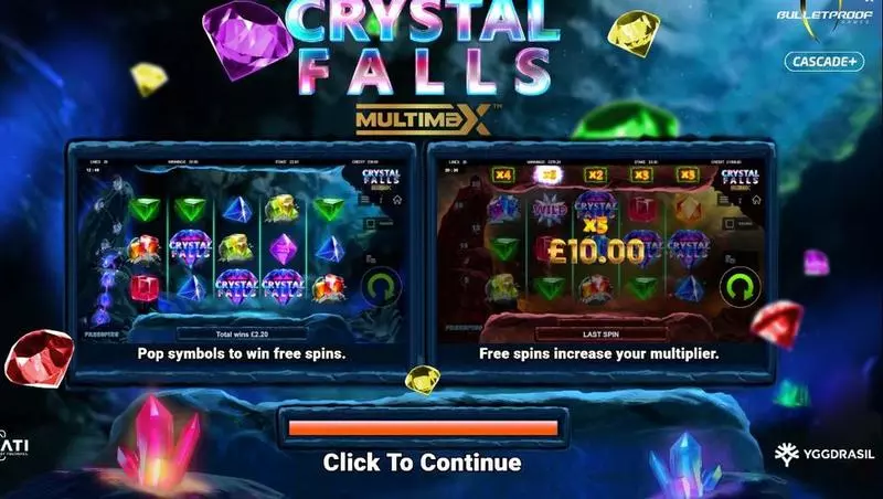 Crystal Falls Multimax Free Casino Slot  with, delFree Spins