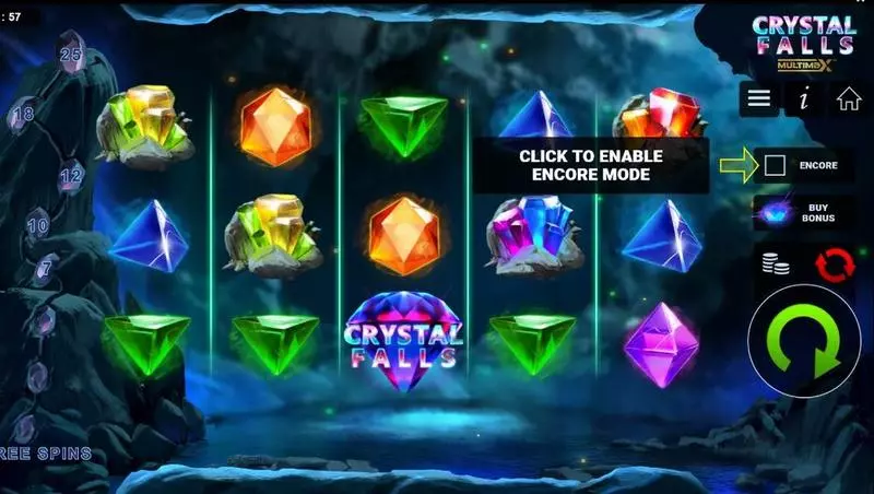 Crystal Falls Multimax Free Casino Slot  with, delFree Spins