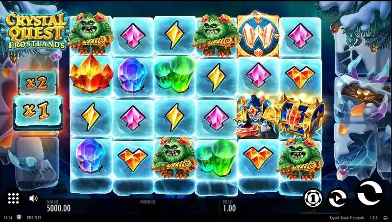Crystal Quest: Frostlands Free Casino Slot  with, delInfinite Multipliers