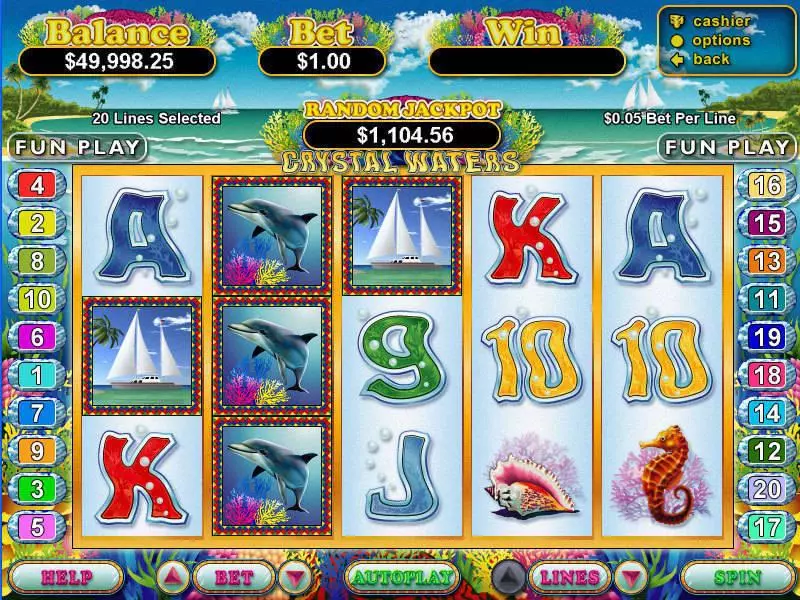 Crystal Waters Free Casino Slot  with, delFree Spins