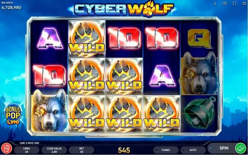 Cyber Wolf Free Casino Slot  with, delBonus-Pop
