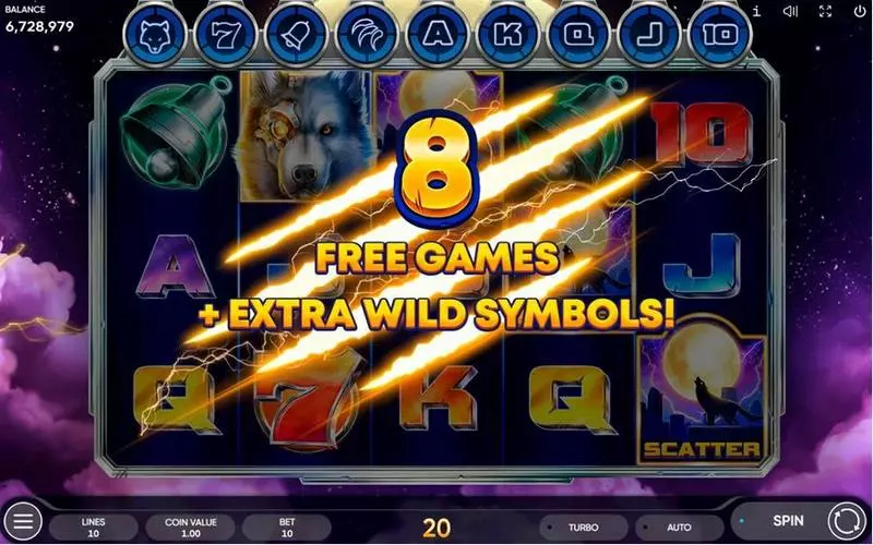 Cyber Wolf Free Casino Slot  with, delBonus-Pop
