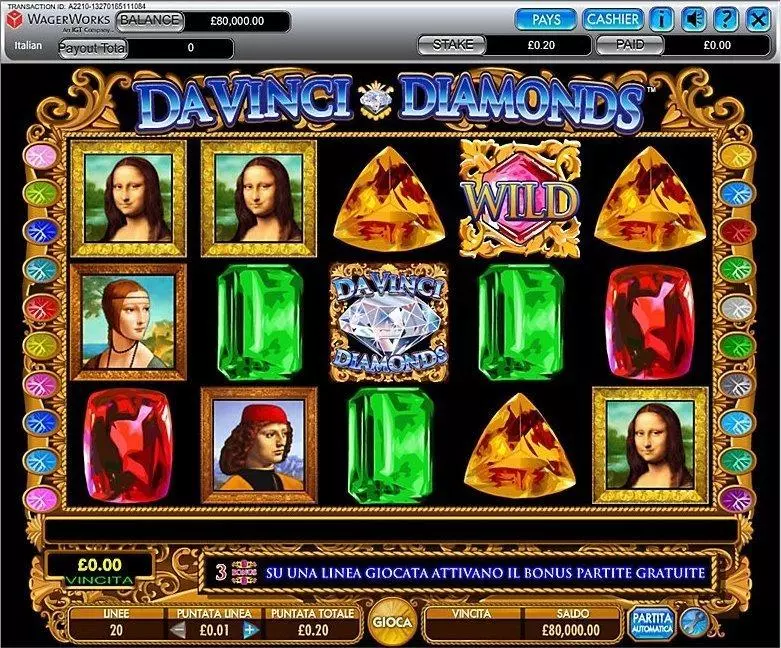 Da Vinci Diamonds Free Casino Slot  with, delFree Spins