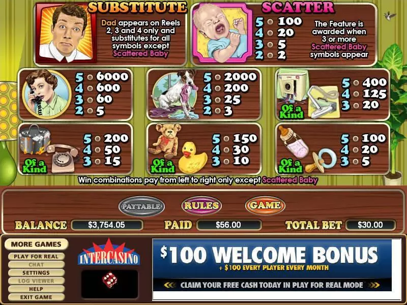 Dad's Day In Free Casino Slot  with, delFree Spins