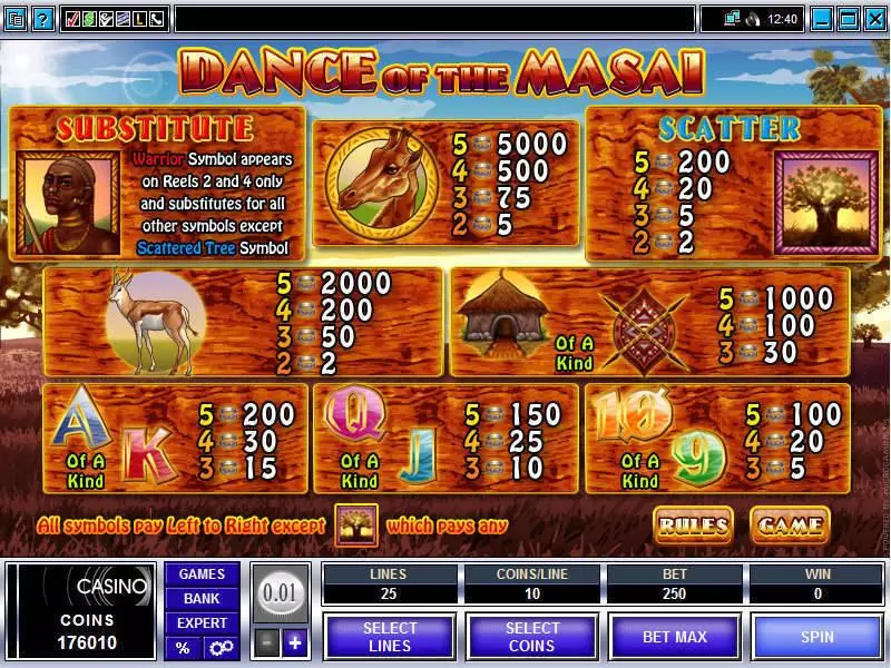 Dance of the Masai Free Casino Slot  with, delFree Spins