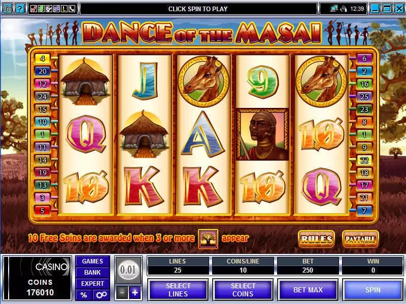Dance of the Masai Free Casino Slot  with, delFree Spins