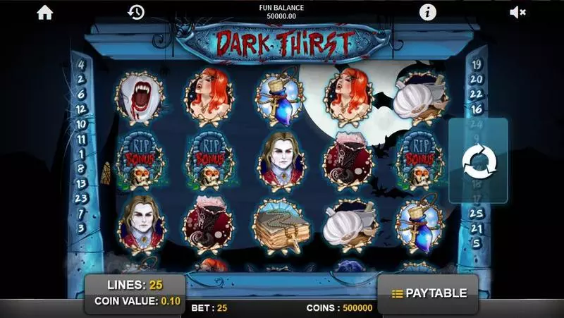 Dark Thirst Free Casino Slot  with, delFree Spins